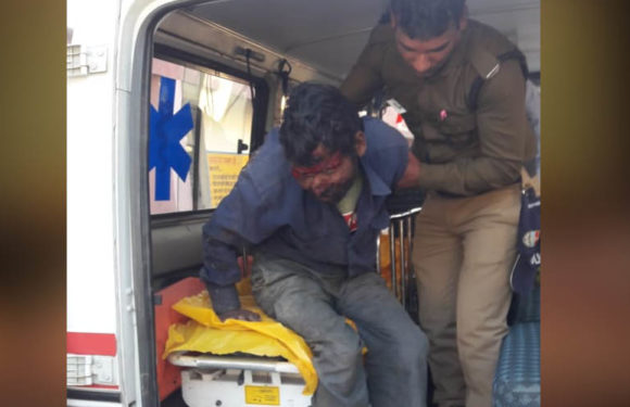 पुलिस की त्वरित मदद से घायल मजदूर की बची जान