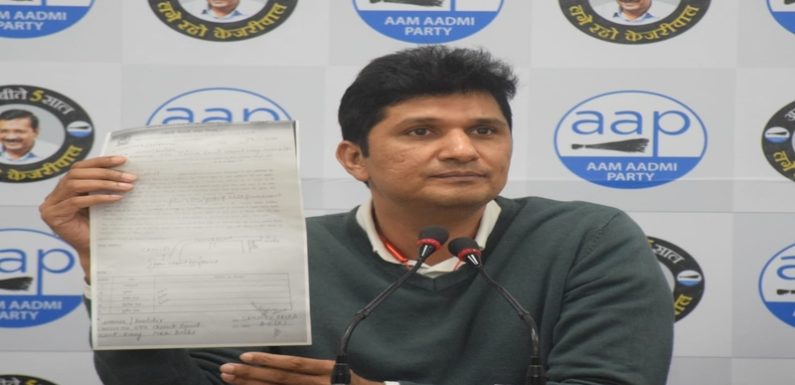 भाजपा पार्षद रिश्वत में 10 लाख रुपए लेते हुए रंगेहाथ पकड़े गए- सौरभ भारद्वाज