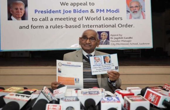 CMS संस्थापक ने प्रधानमंत्री मोदी व अमेरिका के राष्ट्रपति जो बाइडन से विश्व संसद के शीघ्र गठन की अपील की