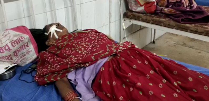 जमीनी विवाद में बेटा बना हैवान, मां पर किया धारदार हथियार से हमला