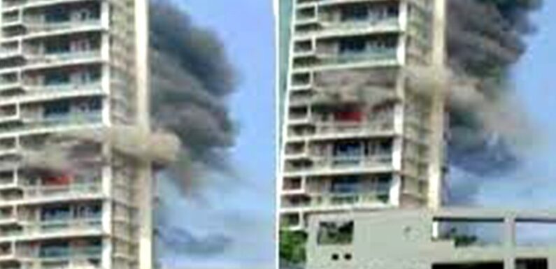 मुंबई: रिहायशी इमारत की 19वीं मंजिल में लगी आग, बचने के लिए बालकनी से लटका शख्स की मौत