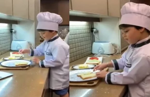 करण जौहर के बेटे यश बने शेफ,  ब्रेड सैंडविच बनाने का वीडियो हुआ वायरल