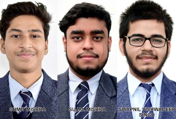 नेशनल डिफेन्स एकेडमी (एन.डी.ए.) में सी.एम.एस. के तीन छात्र चयनित