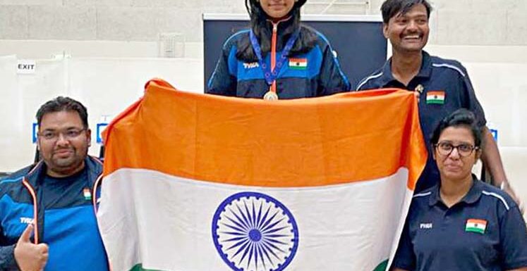 अन्तर्राष्ट्रीय शूटिंग चैम्पियनशिप में  सी.एम.एस. छात्रा ने जीते 3 गोल्ड मेडल￼