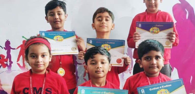 हैण्डराइटिंग प्रतियोगिता में सी.एम.एस.  के 7 छात्रों को गोल्ड मेडल￼