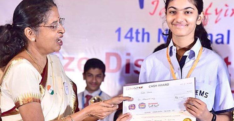 स्पेलिंग प्रतियोगिता में सी.एम.एस. छात्रा  पलक वर्मा को राष्ट्रीय स्तर पर प्रथम रैंक